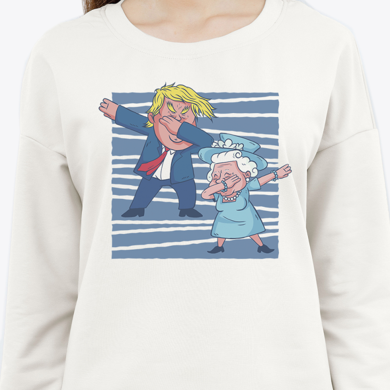 Свитшот с принтом женский белый 