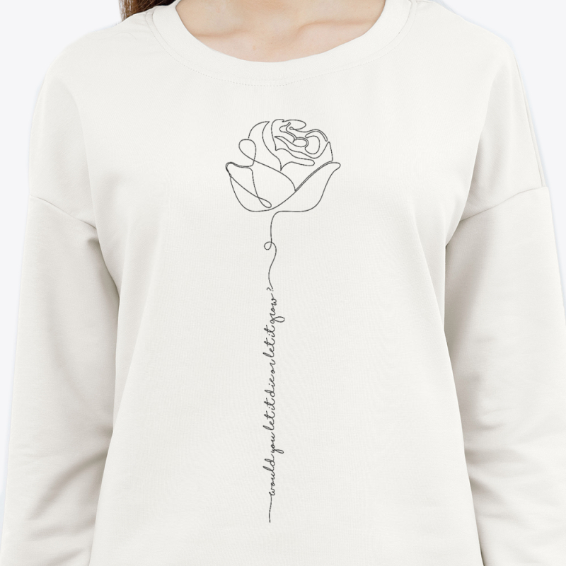 Свитшот с принтом женский белый 