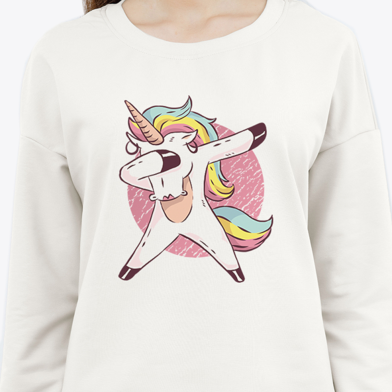 Свитшот с принтом женский белый 