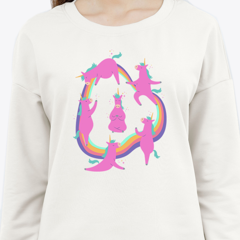 Свитшот с принтом женский белый 