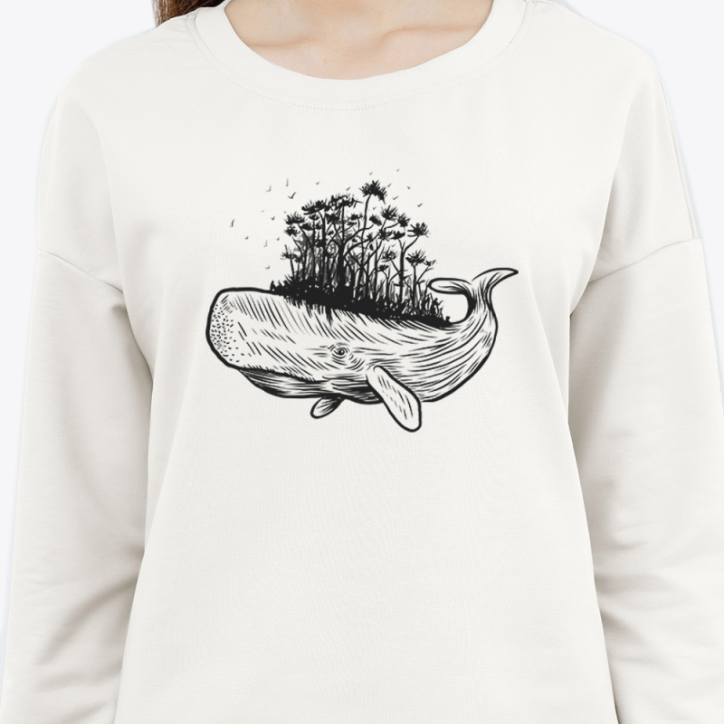 Свитшот с принтом женский белый 