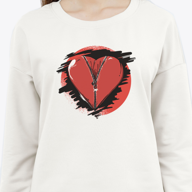 Свитшот с принтом женский белый 