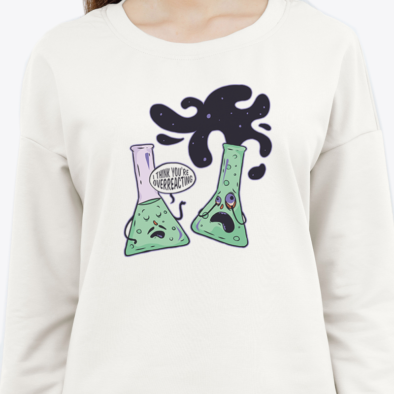 Свитшот с принтом женский белый 