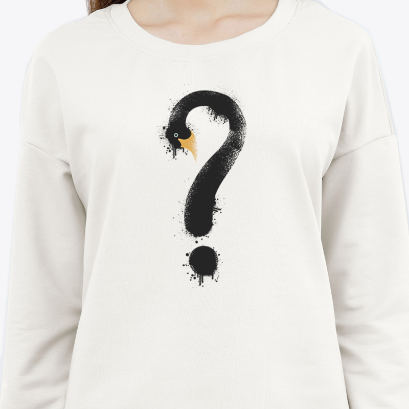 Свитшот с принтом женский белый 