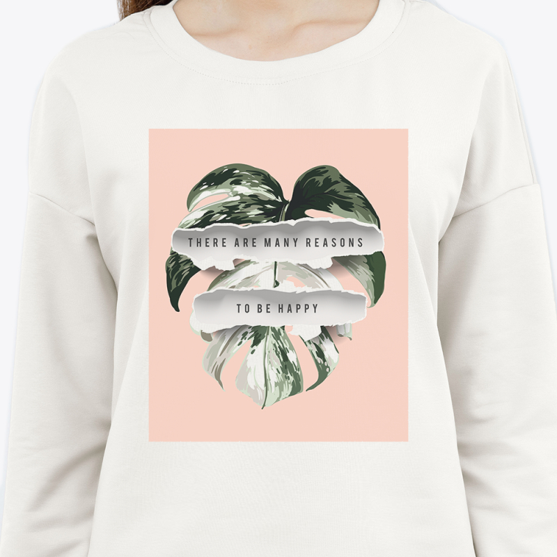 Свитшот с принтом женский белый 