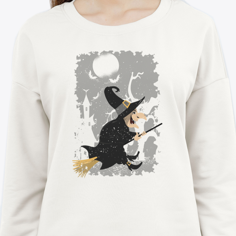 Свитшот с принтом женский белый 