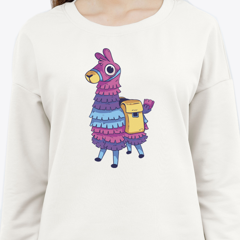 Свитшот с принтом женский белый 