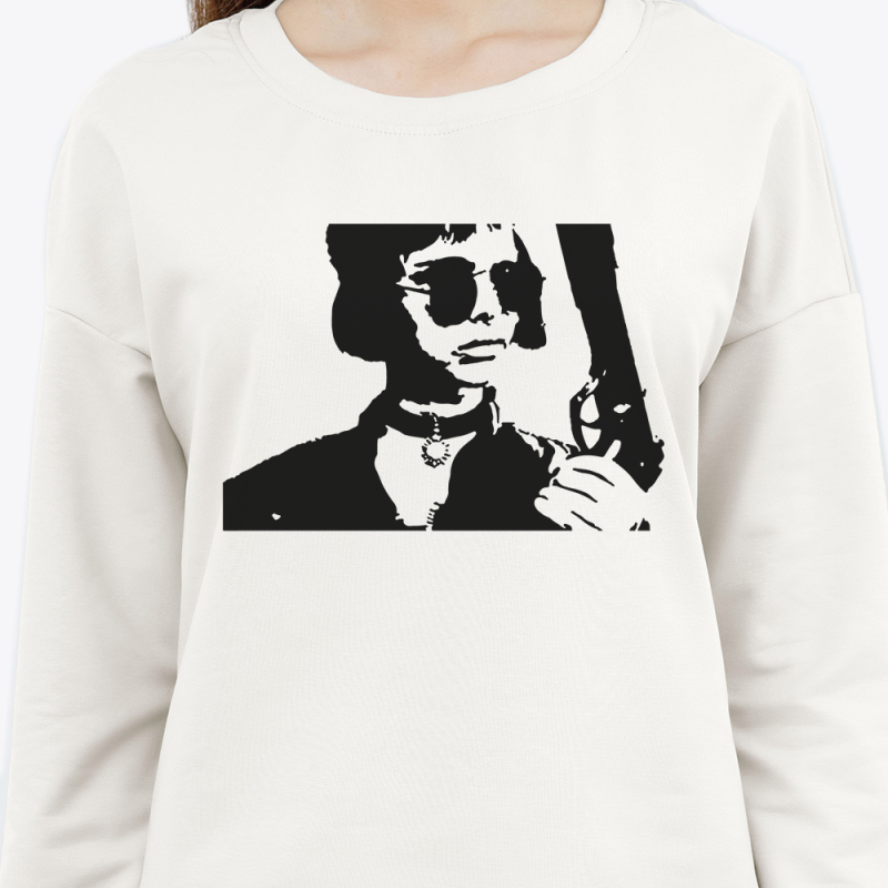 Свитшот с принтом женский белый 