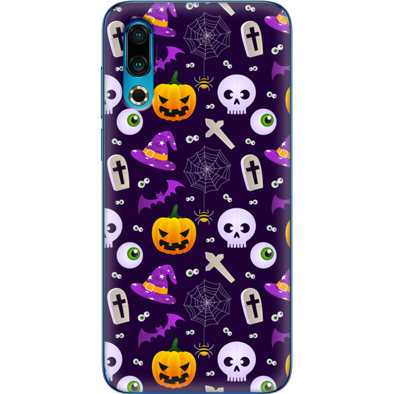 Чехол Uprint Meizu 16s Halloween Purple Mood