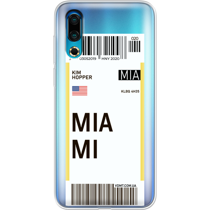 Прозрачный чехол Uprint Meizu 16s Ticket Miami