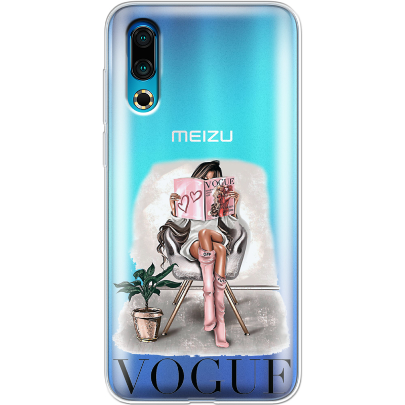 Прозрачный чехол Uprint Meizu 16s VOGUE