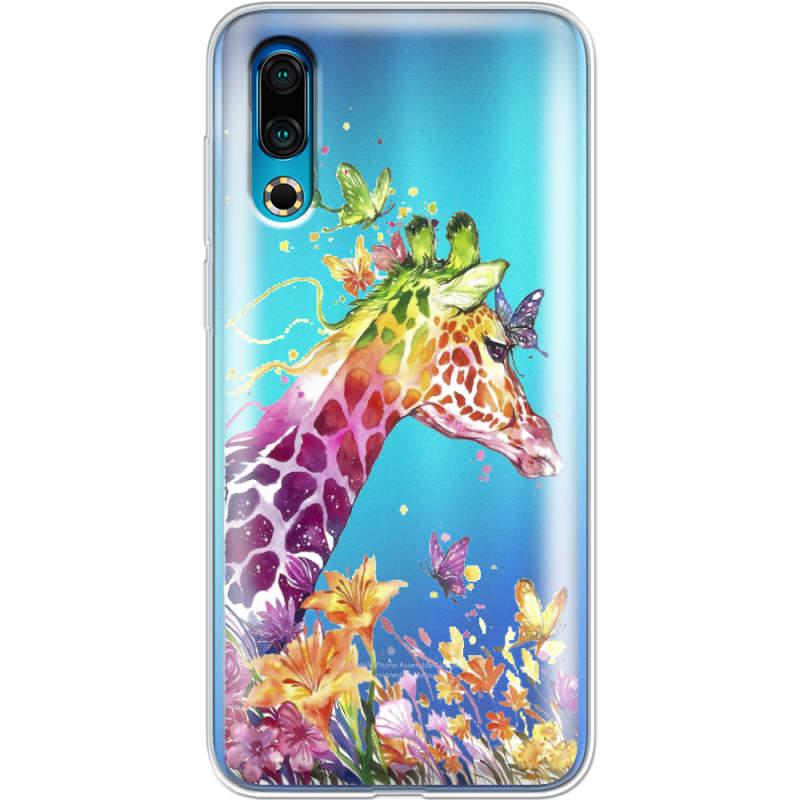 Прозрачный чехол Uprint Meizu 16s Colorful Giraffe