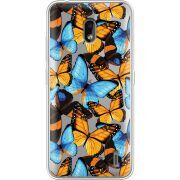 Прозрачный чехол Uprint Nokia 2.2 Butterfly Morpho