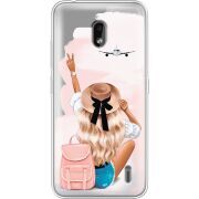 Прозрачный чехол Uprint Nokia 2.2 Travel Girl