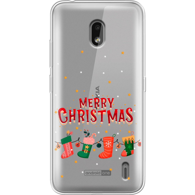 Прозрачный чехол Uprint Nokia 2.2 Merry Christmas