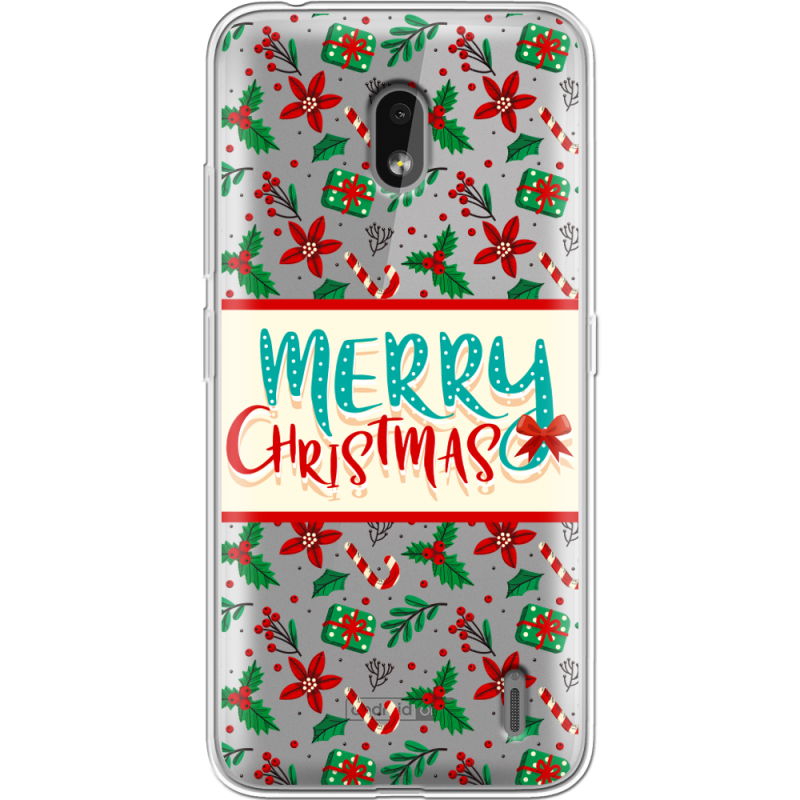 Прозрачный чехол Uprint Nokia 2.2 Vintage Christmas Pattern