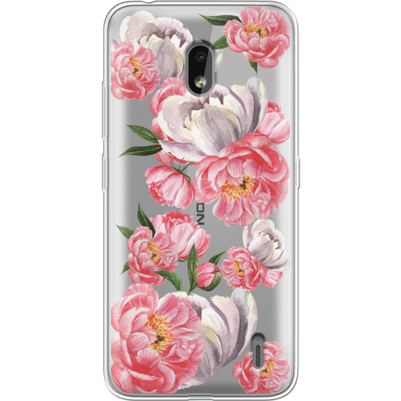 Прозрачный чехол Uprint Nokia 2.2 Peony Watercolor Style