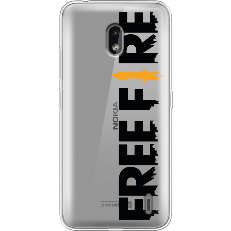 Прозрачный чехол Uprint Nokia 2.2 Free Fire Black Logo