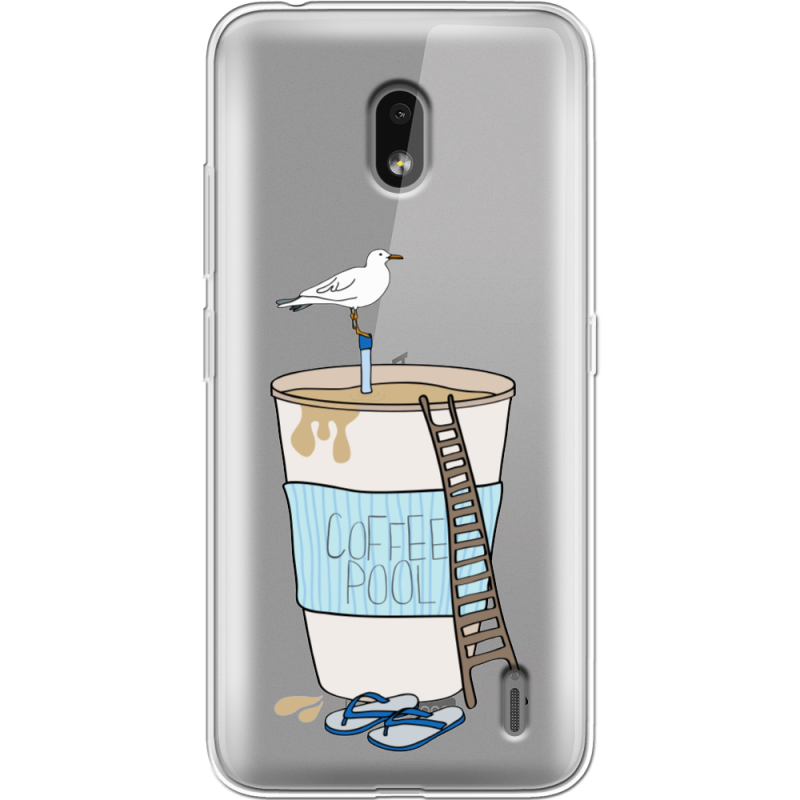 Прозрачный чехол Uprint Nokia 2.2 Segull in Cofee Pool