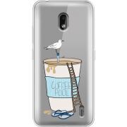 Прозрачный чехол Uprint Nokia 2.2 Segull in Cofee Pool