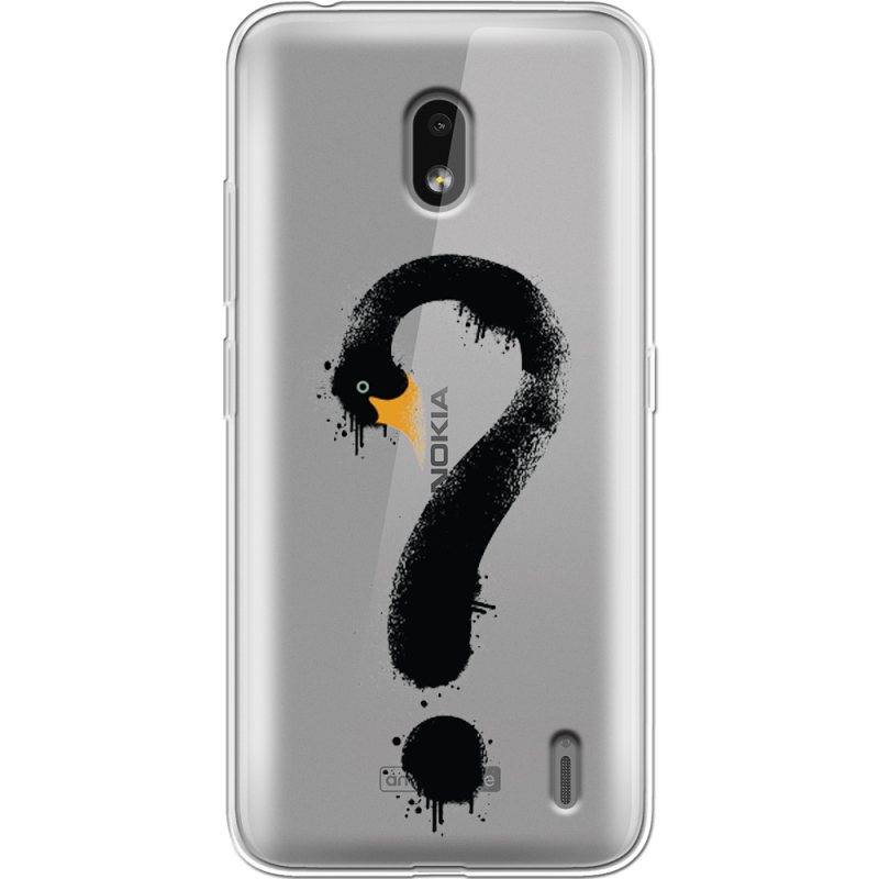 Прозрачный чехол Uprint Nokia 2.2 Swan question