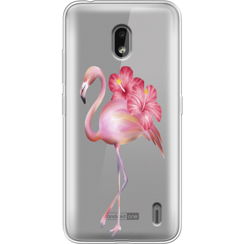 Прозрачный чехол Uprint Nokia 2.2 Floral Flamingo