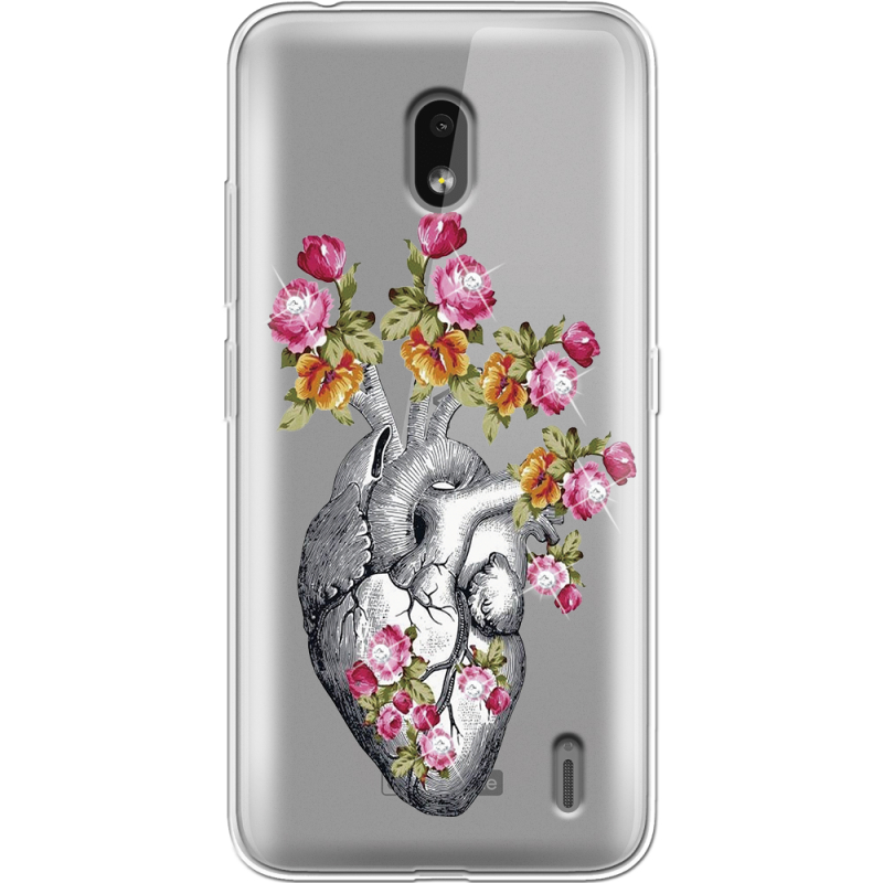 Чехол со стразами Nokia 2.2 Heart