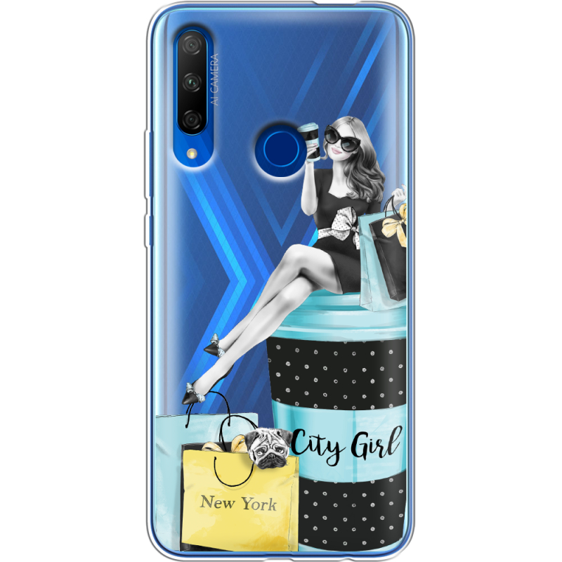 Прозрачный чехол Uprint Honor 9X City Girl