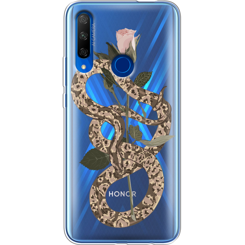 Прозрачный чехол Uprint Honor 9X Glamor Snake