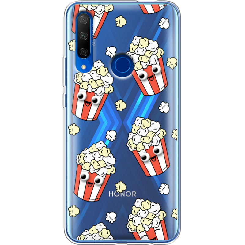 Прозрачный чехол Uprint Honor 9X с 3D-глазками Popcorn