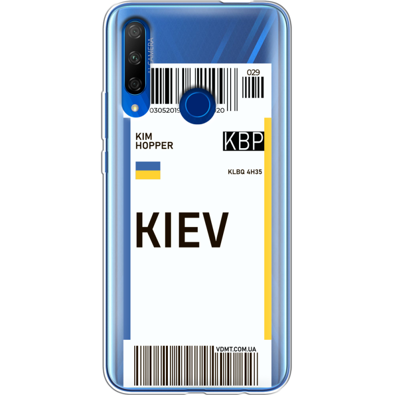 Прозрачный чехол Uprint Honor 9X Ticket Kiev