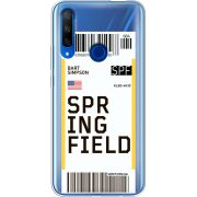 Прозрачный чехол Uprint Honor 9X Ticket Springfield