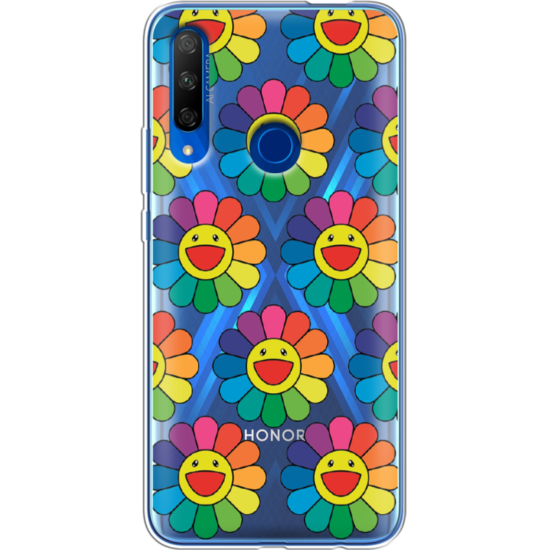 Прозрачный чехол Uprint Honor 9X Hippie Flowers