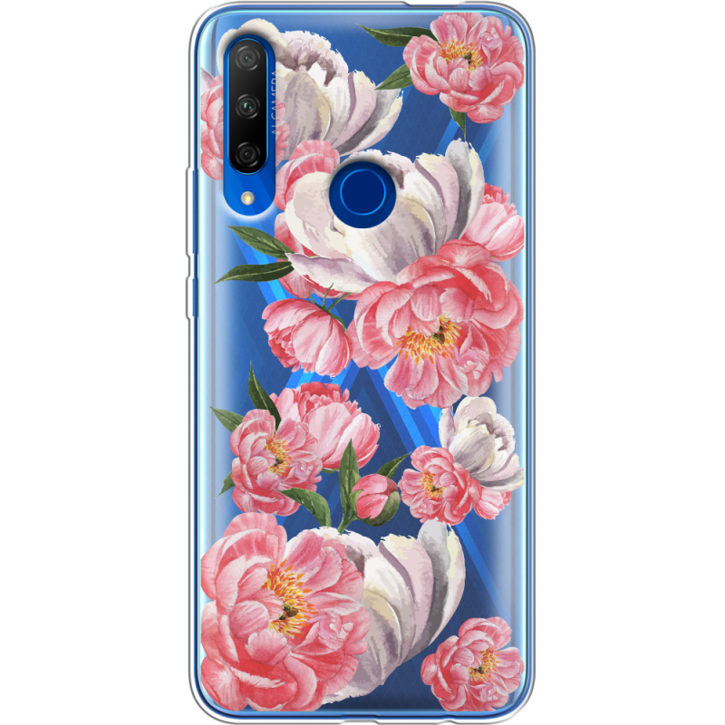 Прозрачный чехол Uprint Honor 9X Peony Watercolor Style