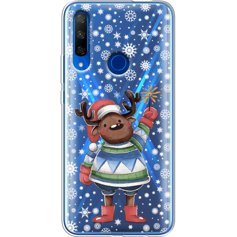 Прозрачный чехол Uprint Honor 9X Christmas Deer with Snow