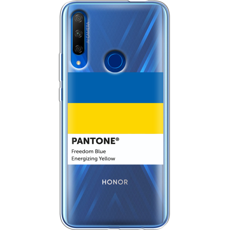 Прозрачный чехол Uprint Honor 9X Pantone вільний синій