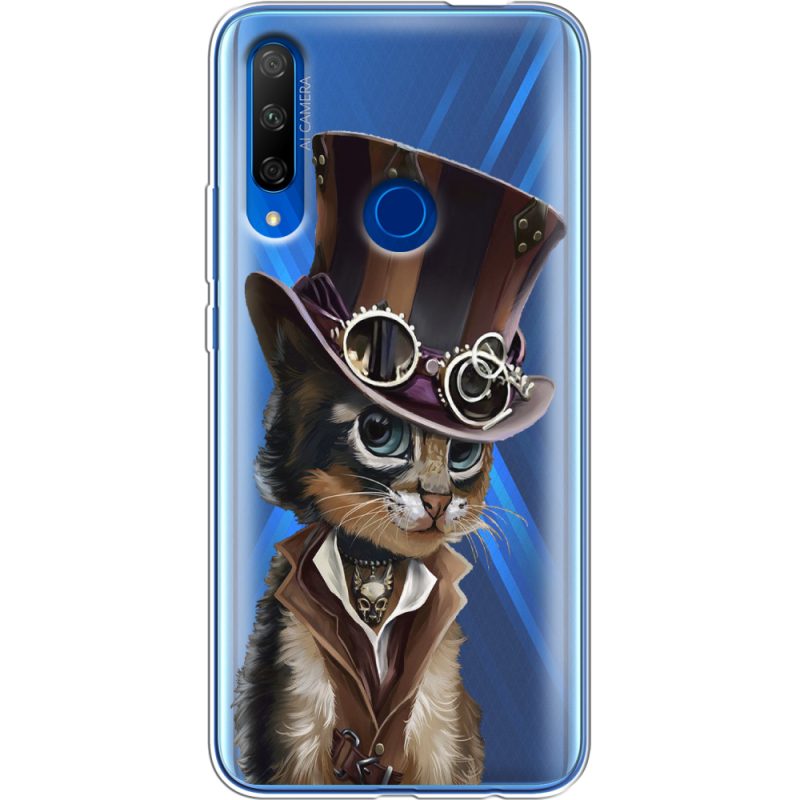 Прозрачный чехол Uprint Honor 9X Steampunk Cat