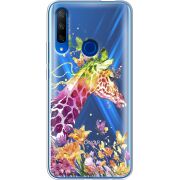 Прозрачный чехол Uprint Honor 9X Colorful Giraffe