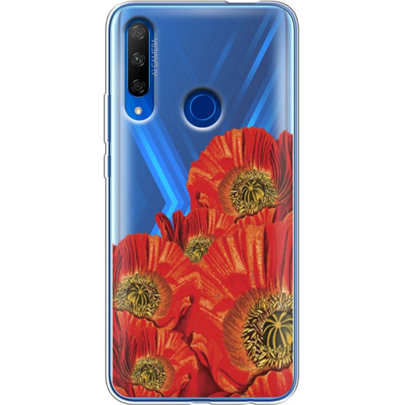 Прозрачный чехол Uprint Honor 9X Red Poppies