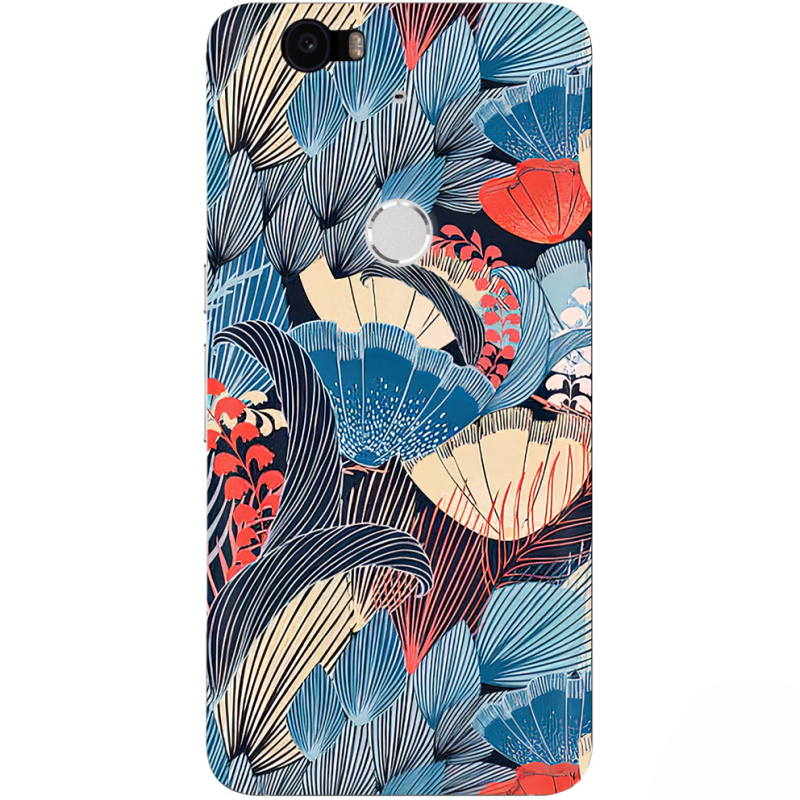 Чехол Uprint Huawei Nexus 6P Blue Herb