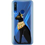 Чехол со стразами Honor 9X Egipet Cat