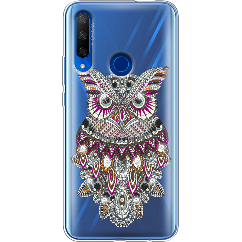 Чехол со стразами Honor 9X Owl