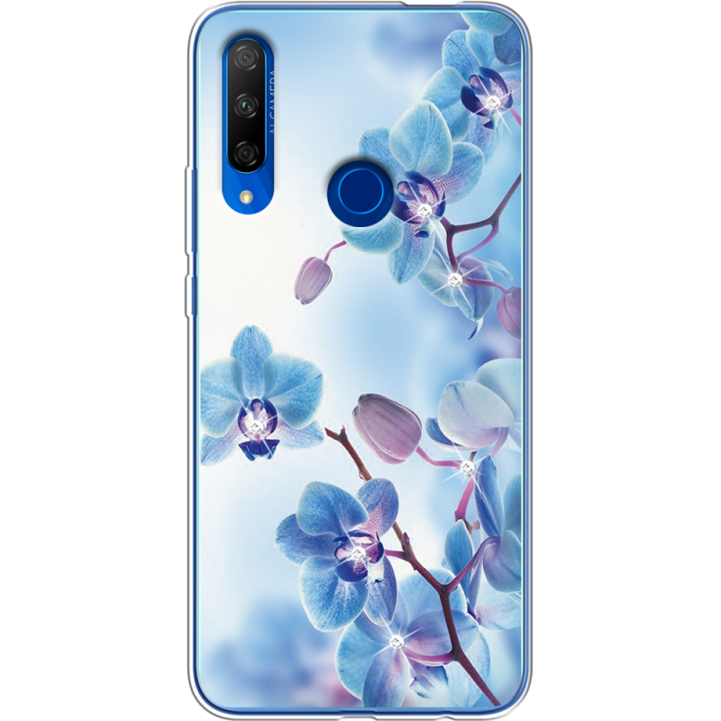 Чехол со стразами Honor 9X Orchids