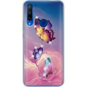 Чехол со стразами Honor 9X Butterflies