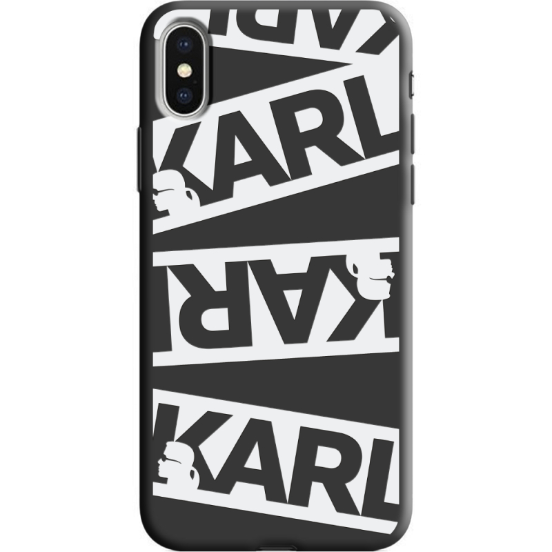 Черный чехол Uprint Apple iPhone X White Karl