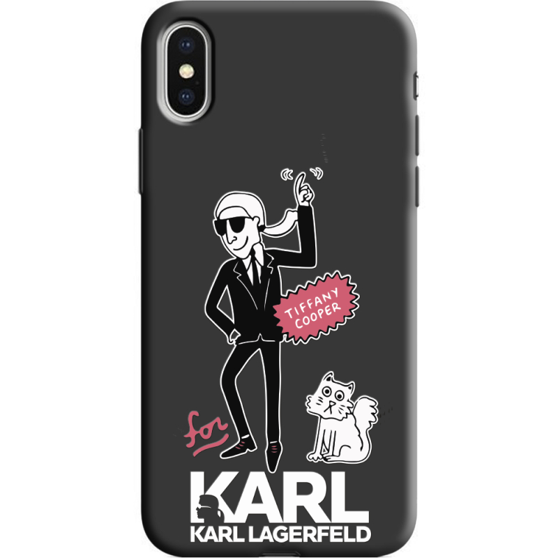 Черный чехол Uprint Apple iPhone X For Karl