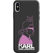 Черный чехол Uprint Apple iPhone X Pink Karl