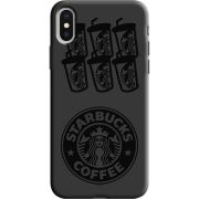 Черный чехол Uprint Apple iPhone X Black Coffee
