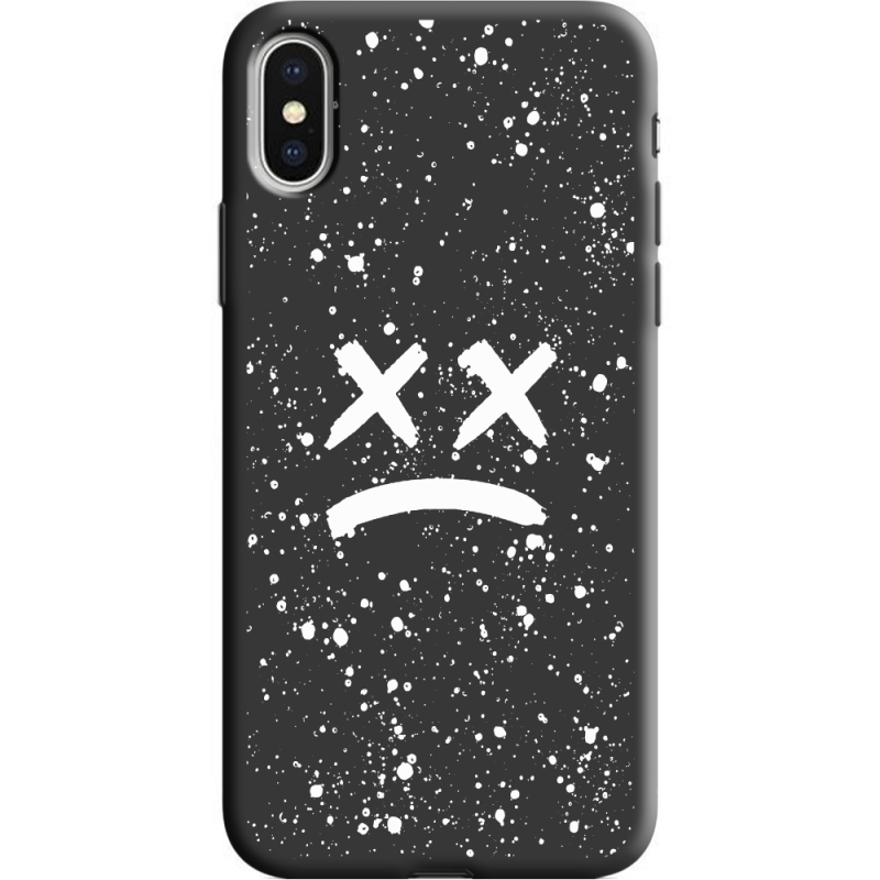 Черный чехол Uprint Apple iPhone X Sad Way