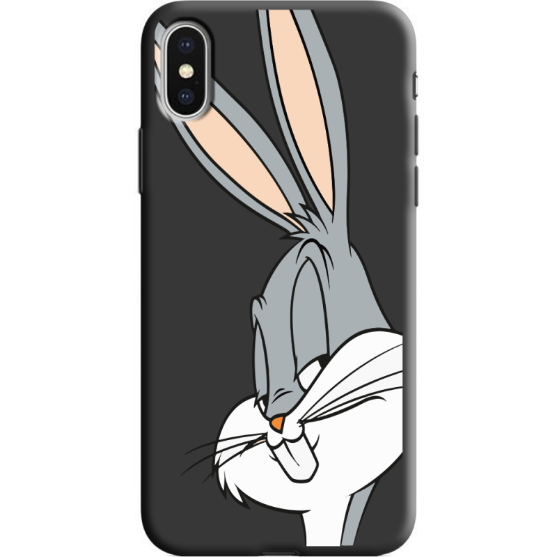 Черный чехол Uprint Apple iPhone X Lucky Rabbit